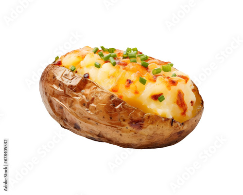 Baked Potato isolated on a transparent background, AI