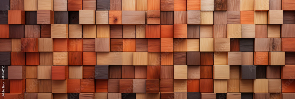 Textured Wooden Block Composition Textured Wooden Block Composition