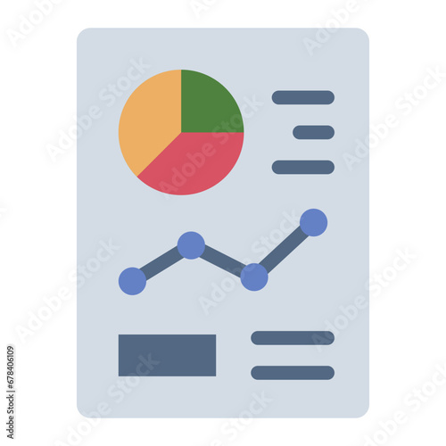 Statistic colorful flat icon