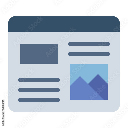 Blogging colorful flat icon