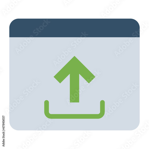 Upload colorful flat icon