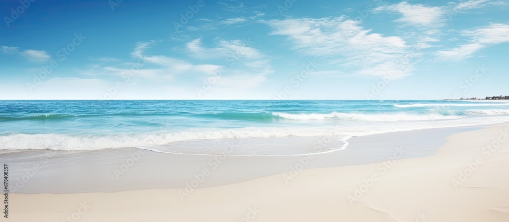 Sandy seaside with white sand