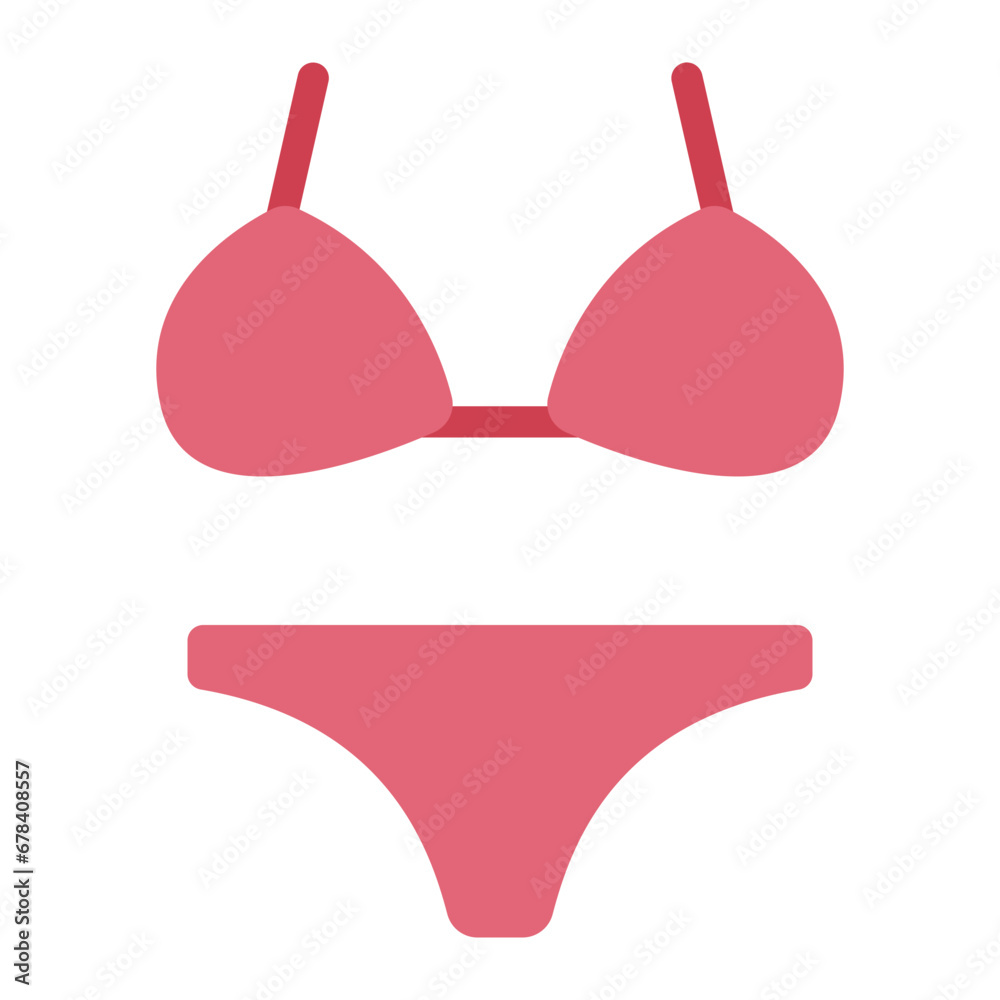 Bikini colorful flat icon Bikini colorful flat icon