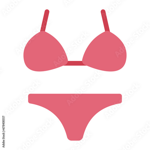 Bikini colorful flat icon