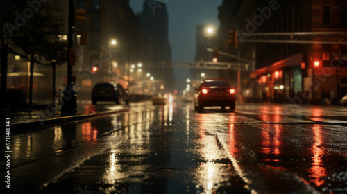 Heavy Rain Leading to Mesmerizing City Lights in a Bokeh Ballet