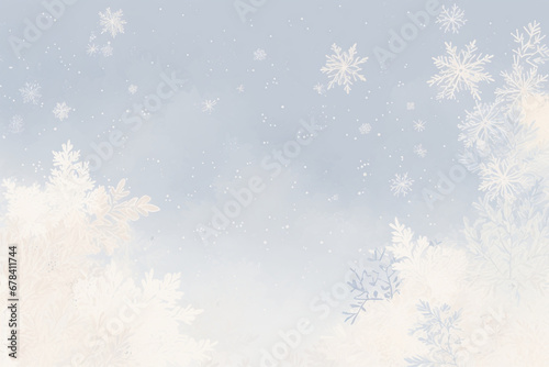 Mesmerizing Winter Elegance: Abstract Snowflake Background - Generative AI © Stefan
