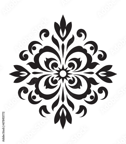 Ornaments Mandala Floral Silhouette    ll  strasyon eps  cut file