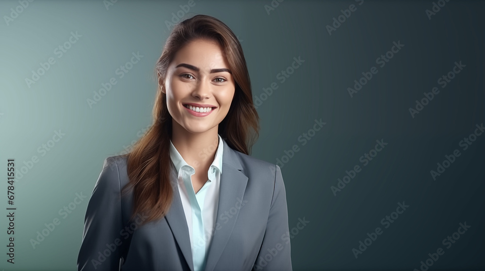 portrait of smiling business woman wearing business suit and smiling portrait of smiling business woman wearing business suit and smiling