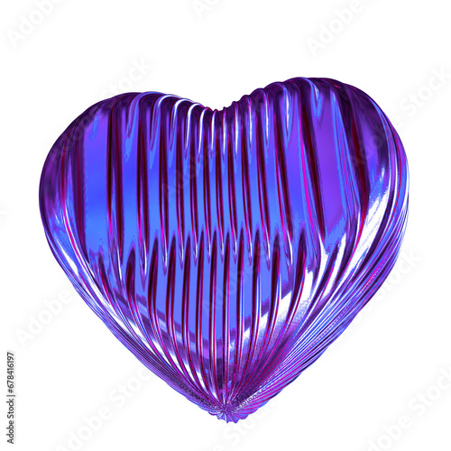 Ribbed purple heart
