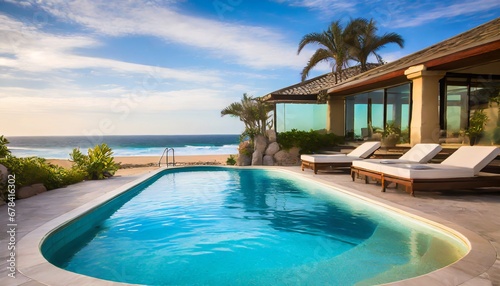 a luxury pool with a view 