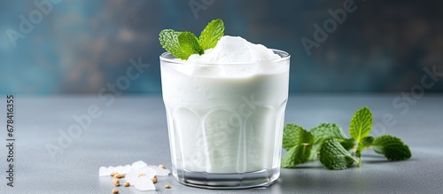 Yogurt based Middle Eastern drink with salt and water Ayran is popular