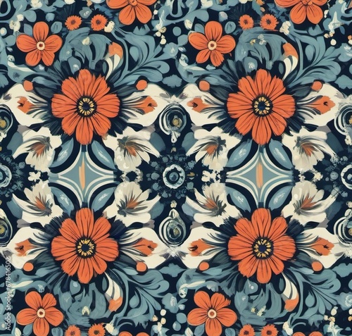 seamless pattern with flowers