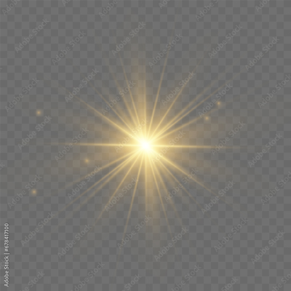 Light star gold png. Light sun gold png. Light flash gold png. vector illustrator. summer season beach