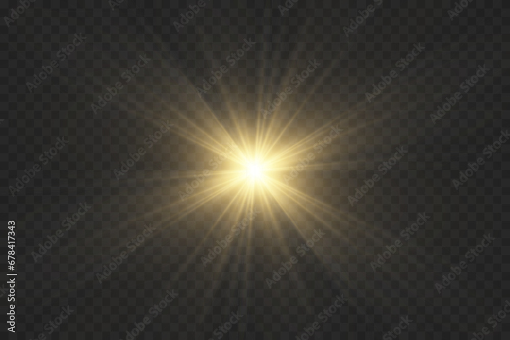 Light star gold png. Light sun gold png. Light flash gold png. vector illustrator. summer season beach