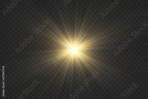 Light star gold png. Light sun gold png. Light flash gold png. vector illustrator. summer season beach photo