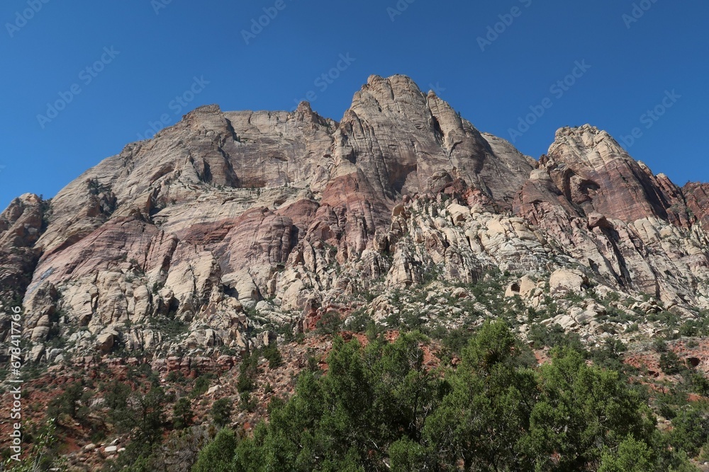 Beautiful scene of the Red Rock Canyon State Park in Las Vegas, Nevada, USA