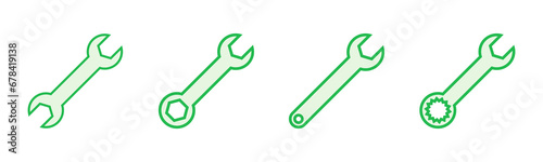 Wrench icon set. repair icon vector. tools icon vector