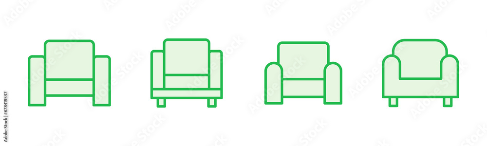 Sofa icon set. sofa icon illustration Sofa icon set. sofa icon illustration