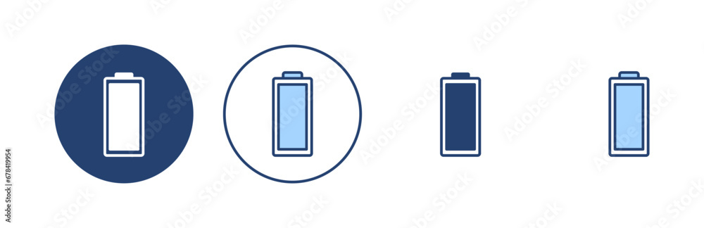 Battery icon vector. battery Charging sign. battery charge level