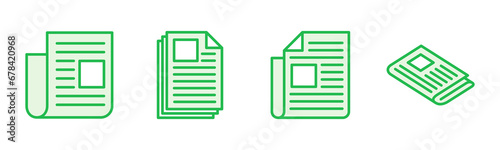Newspaper icon set. news paper vector sign