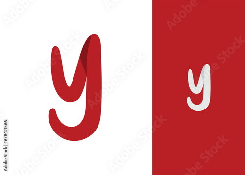 hand drawn letter y logo set
