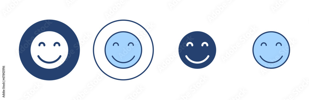 Fototapeta premium Smile icon vector. smile emoticon icon. feedback sign and symbol