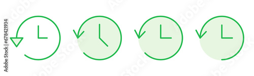 History icon set. recent event history