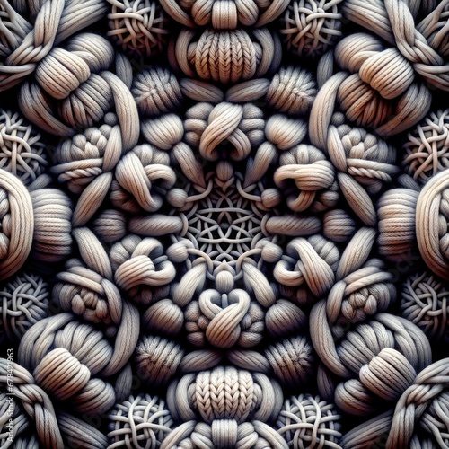 Abstract Symmetrical Fiber Art