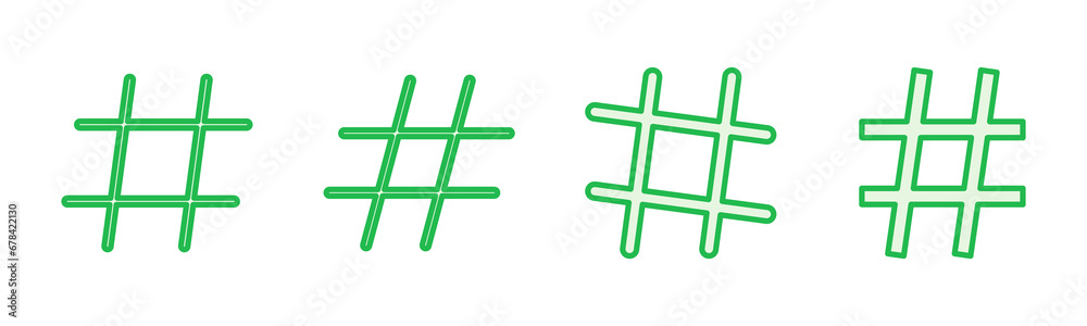 Obraz premium Hashtag icon set. hashtag symbol