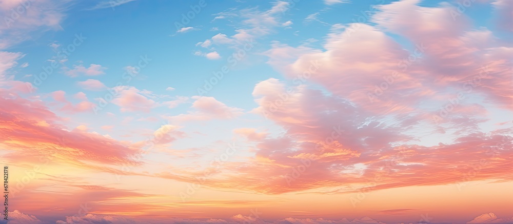 Stunning sunset sky and clouds create a dramatic atmosphere