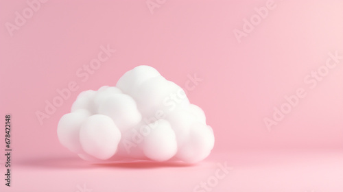 Minimalistyczne różowe tło z chmurami dla lekkości