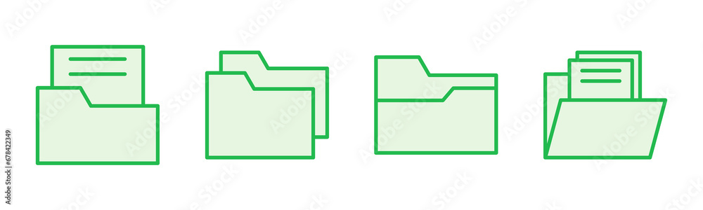 Folder icon set. folder vector icons Folder icon set. folder vector icons