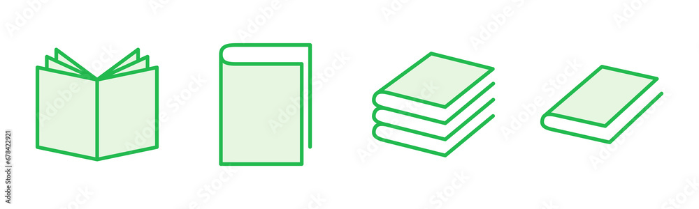 Book icon set. open book icon vector. ebook icon Book icon set. open book icon vector. ebook icon