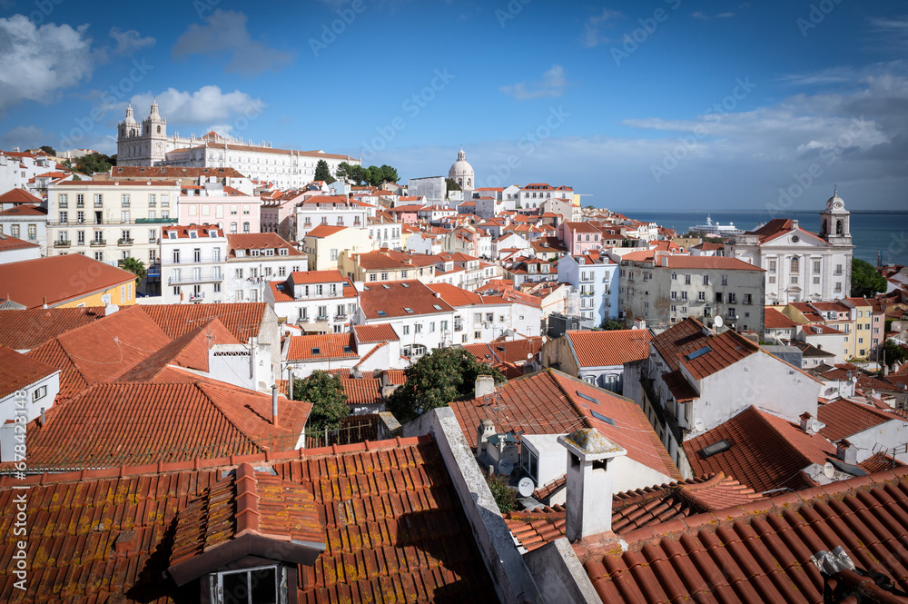 Lisbon city by day in Portugal