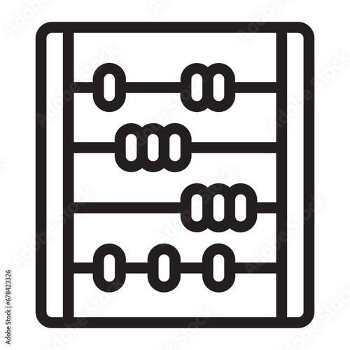 abacus line icon