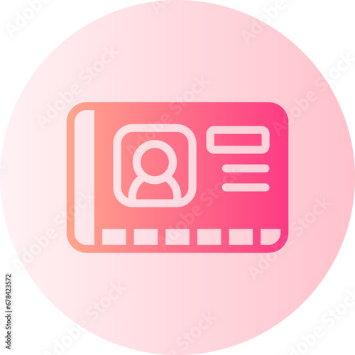 id card gradient icon