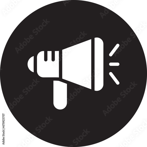 megaphone glyph icon