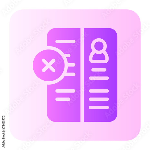 rejected gradient icon