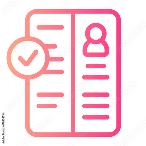 accepted gradient icon