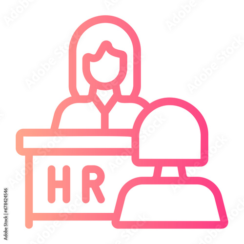 job interview gradient icon