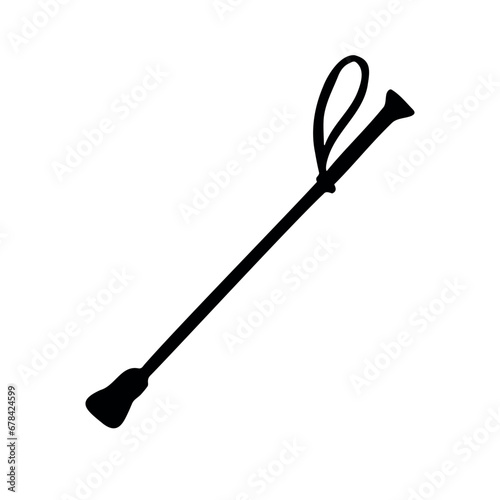 Vector hand drawn horse stick silhouette isolated on white background