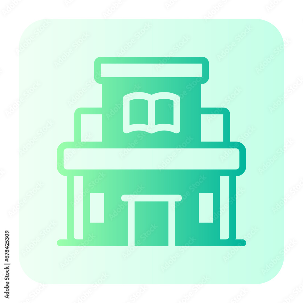 library gradient icon library gradient icon
