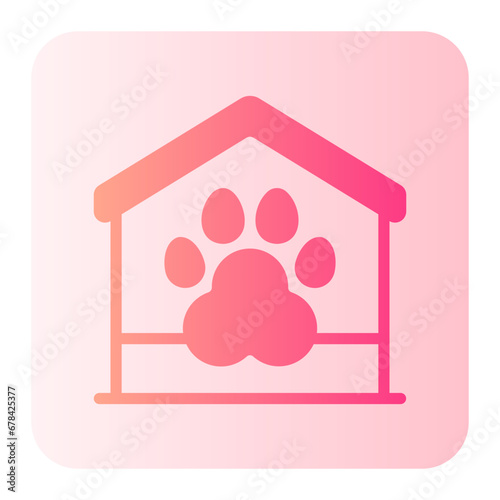 animal shelter gradient icon