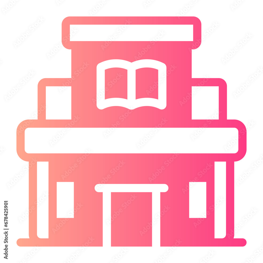library gradient icon library gradient icon