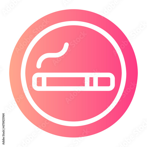 smoking area gradient icon