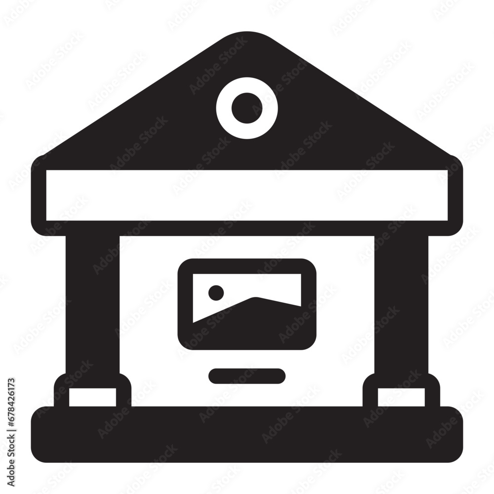 museum glyph icon museum glyph icon