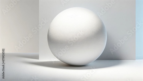 Minimalist White Egg on a Neutral Background