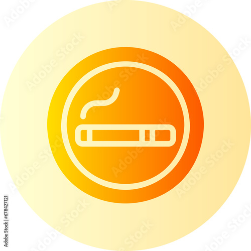 smoking area gradient icon
