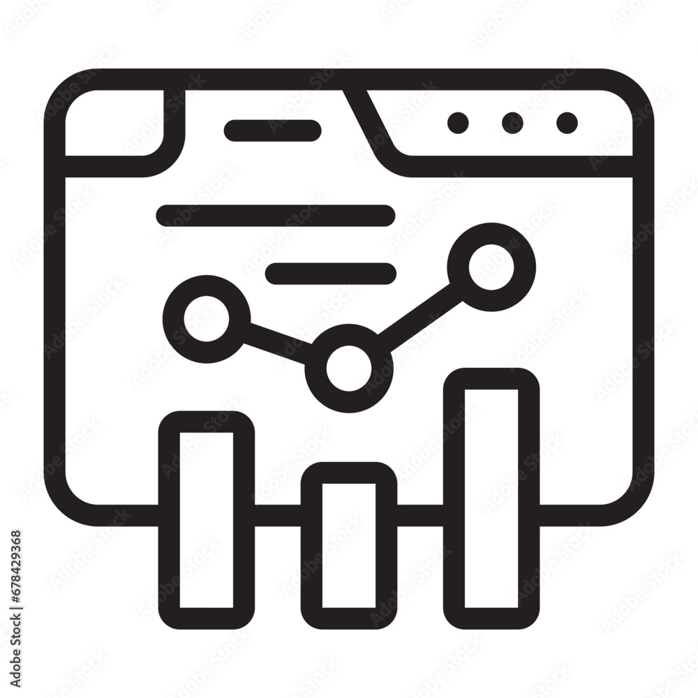 web traffic line icon