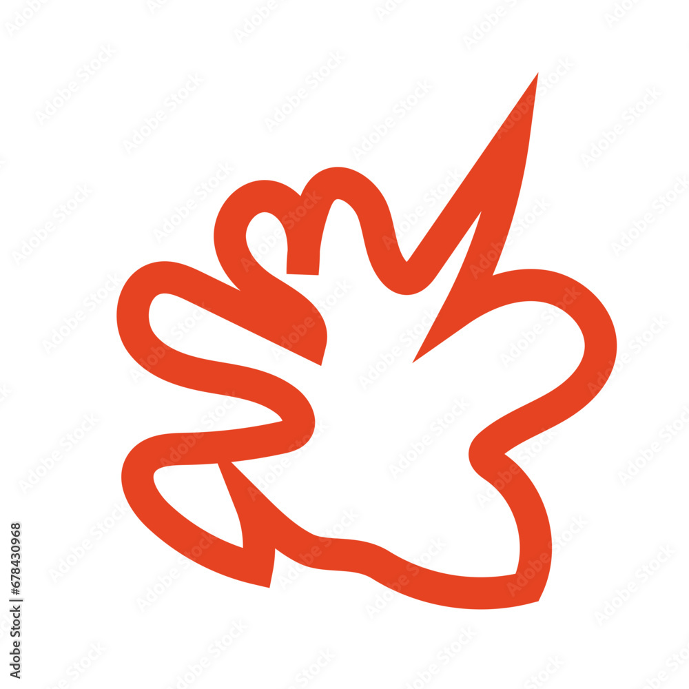 Red outline abstract shapes vectors Red outline abstract shapes vectors